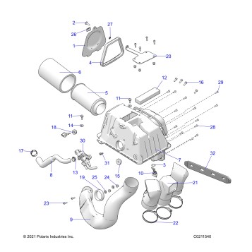 ENGINE, AIR INTAKE - A25SXM95AL (C0211540)