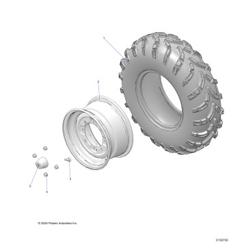 WHEELS, FRONT TIRE - A25SEK57A4 (C102730)