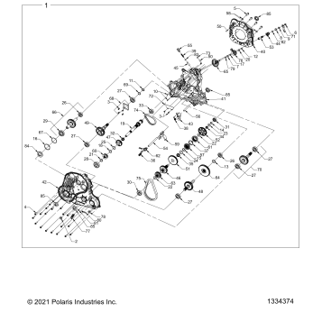 DRIVE TRAIN, MAIN GEARCASE - A23SXZ85A9/AG/AM (1334374)