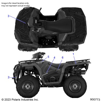 BODY, DECALS GRAPHIC - A24SEG50B1/B3 (900773)