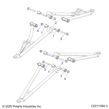 SUSPENSION, FRONT A-ARM MOUNTING - A23SVA85A3 (C0211384-3)