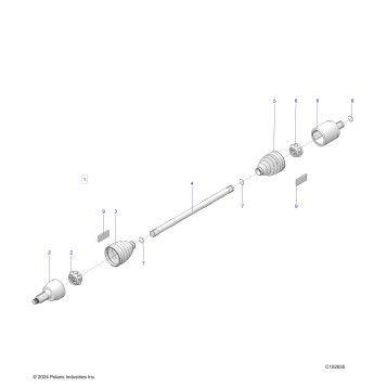 DRIVE TRAIN, DRIVE SHAFT, REAR - A25SKE57A1 (C102635)
