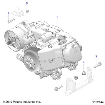 ENGINE, ENGINE AND TRANSMSSION MOUNTING - A23HBBO7B3/B7 (C102144)