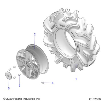 WHEELS, FRONT - A25SXM95AL (C102366)
