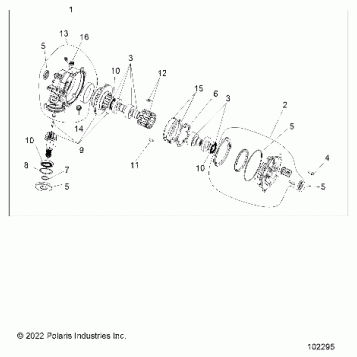 DRIVE TRAIN, FRONT GEARCASE  - A26SDA57A7 (102295)