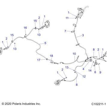 BRAKES, BRAKE LINES - A22SXN85A4 (C102211-1)