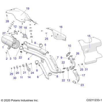 ENGINE, EXHAUST - A22SEE50A1/A5 (C0211233-1)