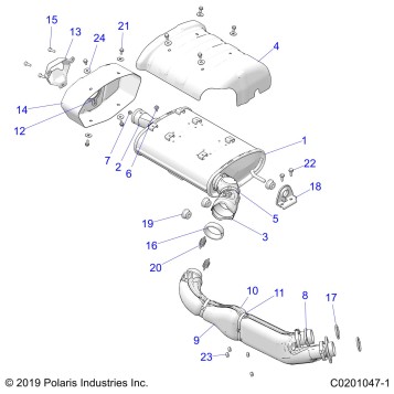 ENGINE, EXHAUST - A23SGE95AN (C0201047-1)