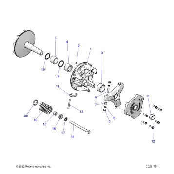 DRIVE TRAIN, PRIMARY CLUTCH - A23SGE95AN (C0211721)