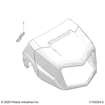 BODY, HEADLIGHT POD, PLUGS - A22SEK57AD (C102224-2)
