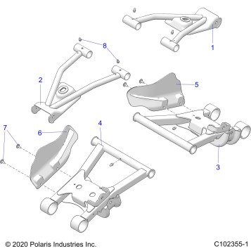 SUSPENSION, MIDDLE CONTROL ARMS - A24S6E57A1 (C102355-1)