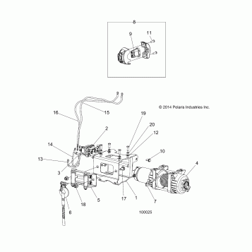 CHASSIS, WINCH - A20SHD57A9 (100025)