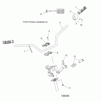 STEERING, HANDLEBAR and CONTROLS - A20SHD57A9 (100026)