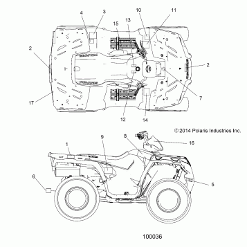 BODY, DECALS - A15SEA57AA/AC/AD/LD (100036)