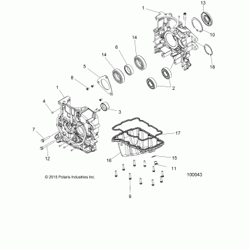 ENGINE, CRANKCASE - A16SWE57A1/A7 (100043)