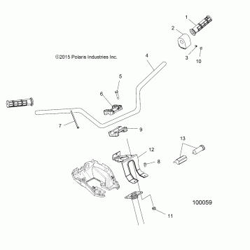 STEERING, HANDLEBAR and CONTROLS - A16SWE57A1/A7 (100059)