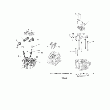 ENGINE, CYLINDER HEAD, CAMS and VALVES - A16SWE57A1/A7