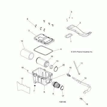ENGINE, AIR INTAKE SYSTEM - A16SWE57A1/A7 (100149)