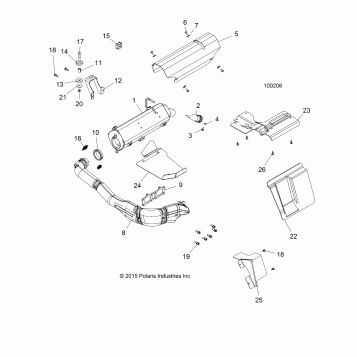 ENGINE, EXHAUST SYSTEM - A16DAE87AL (100208)