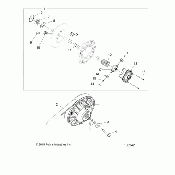 DRIVE TRAIN, SECONDARY CLUTCH - A16SWE57A1/A7