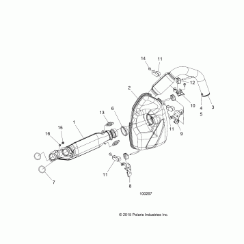 ENGINE, EXHAUST - A16SXE95AG/AR/D95A9