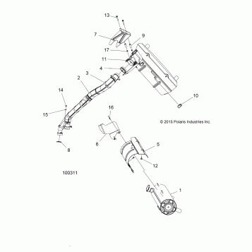 ENGINE, EXHAUST - A16SXM95AL