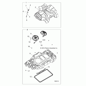 ENGINE, COOLING SYSTEM, FANS AND SHROUDS - A16SXM95AL