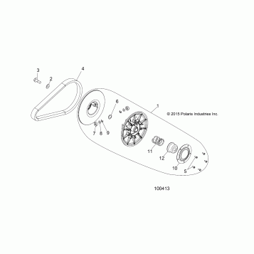 DRIVE TRAIN, SECONDARY CLUTCH - A16DAA32A1/A7 (100413)