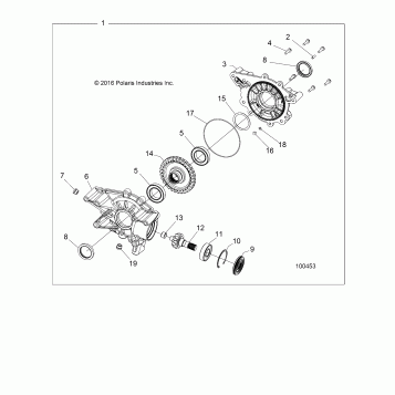 DRIVE TRAIN, REAR GEARCASE INTERNALS - A19S6E57B1