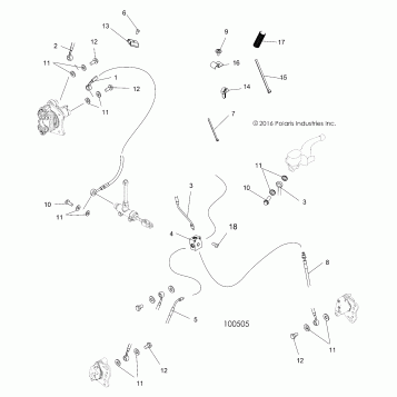 BRAKES, BRAKE LINES - A17SDA57A1/L2/E57A2