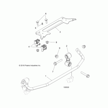 SUSPENSION, STABILIZER BAR, FRONT - A17DAA57A5 (100530)