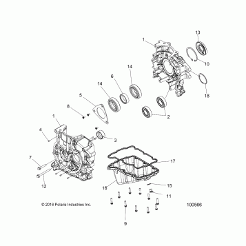 ENGINE, CRANKCASE - A19SEA50B1/B7/SEE50B7/B3/SEG50B4