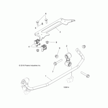 SUSPENSION, STABILIZER BAR, FRONT - A18DAA50B7 (100614)