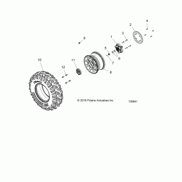 WHEELS, FRONT TIRE and BRAKE DISC - A17DCE87AU (100641)