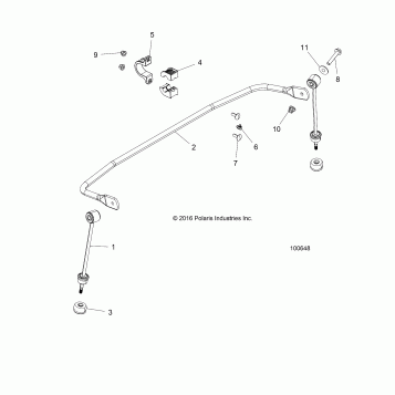SUSPENSION, STABILIZER BAR, REAR - A17DCE87AU (100648)