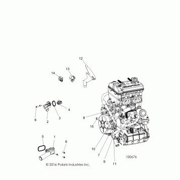 ENGINE, COOLING, THERMOSTAT and BYPASS - A17DCE87AU (100676)