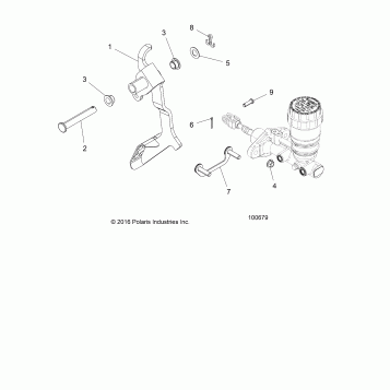 BRAKES, PEDAL AND MASTER CYLINDER MOUNTING - A17DAE57AM (100679)