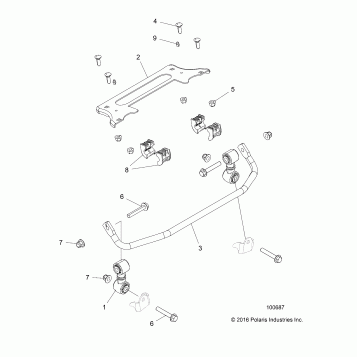 SUSPENSION, STABILIZER BAR, FRONT - A17DAE57AM (100687)