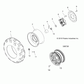 WHEELS, FRONT TIRE and BRAKE DISC - A16SEA57A1/3/7/8/9/L3/L7/L8/E57A1/3/5/7/9/D57A2