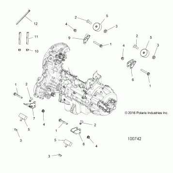 ENGINE, TRANSMISSION MOUNTING & LONG BLOCK - A19SVA85BG (100742)