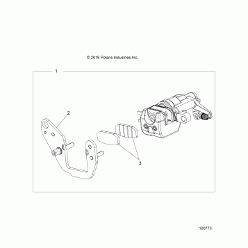 BRAKES, REAR CALIPER - A18HAA15B7/B2 (100773)