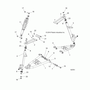 SUSPENSION, FRONT - A18HAA15B7/B2 (100781)