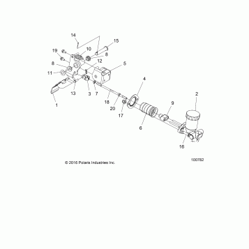 BRAKES, PEDAL AND MASTER CYLINDER MOUNTING - A20HAB15A2 (100782)