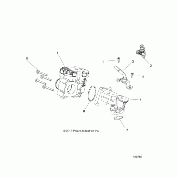 ENGINE, THROTTLE BODY and FUEL RAIL - A18HAA15B7/B2 (100786)