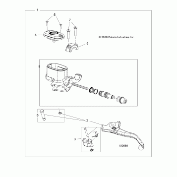 BRAKES, FRONT BRAKE LEVER and MASTER CYLINDER - A24SHR57AM (100868)