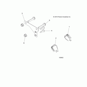 ELECTRICAL, SWITCHES AND AUX POWER PLUG BRACKET - A19SEF57B4