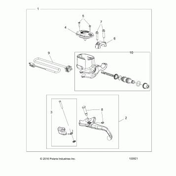 BRAKES, FRONT BRAKE LEVER and MASTER CYLINDER - A22SXN85A4 (100921)