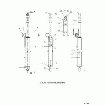 SUSPENSION, REAR SHOCK - A17DCE87AU (100967)