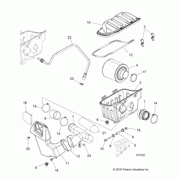 ENGINE, AIR INTAKE SYSTEM - A18DAA50B7 (101032)