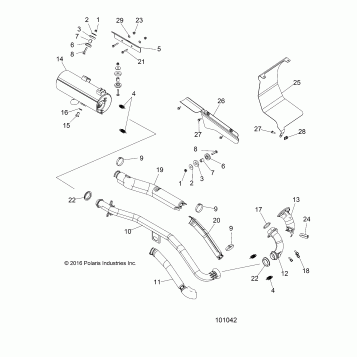 ENGINE, EXHAUST - A17SDA57A1/L2/E57A2